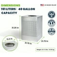 thumbnail image 2 of Alpine Stainless Steel Commercial Trash Can - Large Perforated 40 Gallon Trash Can Open Top, Heavy Duty Garbage Can for Indoor & Outdoor Use, Perfect for Office, Commercial Bathroom, Hotel, Lobby, an, 2 of 8