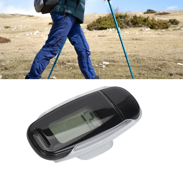 Compteur de Pas Grand Écran LCD USB Rechargeable Podomètre Portable Précis pour Hommes Femmes Enfants Voyage Longue Distance