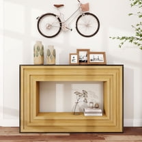 MINESTIA  Modern Wood Console Table, Wood Entryway Table with Storage，Narrow Sofa Table Behind The Couch for Living Room Entryway Hallway