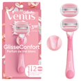 thumbnail image 2 of Venus Comfortglide Women's Razor White Tea Scented with Reusable Razor Handle, 2 Razor Blade Refills and Shower Holder, 2 of 17