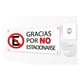 thumbnail image 2 of Letrero Señal Señaletica Gracias Por No Estacionarse, Plastico Estireno Calibre 40 sinchos y ojillos 36 x 16 cm, 2 of 4