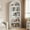 Antique White, variant on Accreate Bookcase 5 Shelf Arched Bookshelf 71.65in Tall Bookcase Farmhouse Display Storage Rack Wooden Bookshelves for Home office, Living Room