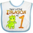 thumbnail image 3 of Inktastic Dragon 1st Birthday- Turning One Boys or Girls Baby Bib, 3 of 4