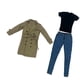thumbnail image 5 of Chaqueta, camiseta, pantalones cortos vaqueros, ropa para muñecas de acción femenina, escala 1/6, color negro Caqui, 5 of 9