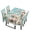 Beach Starfish Seashell Conch, variant on Xoenoiee Beach Starfish Seashell Conch Pattern Tablecloth Chair Cover Set, Washable Table Cloth with Parsons Chair Slipcovers Protective Set of 4 for Home Restaurant Banquet (5 PCS)