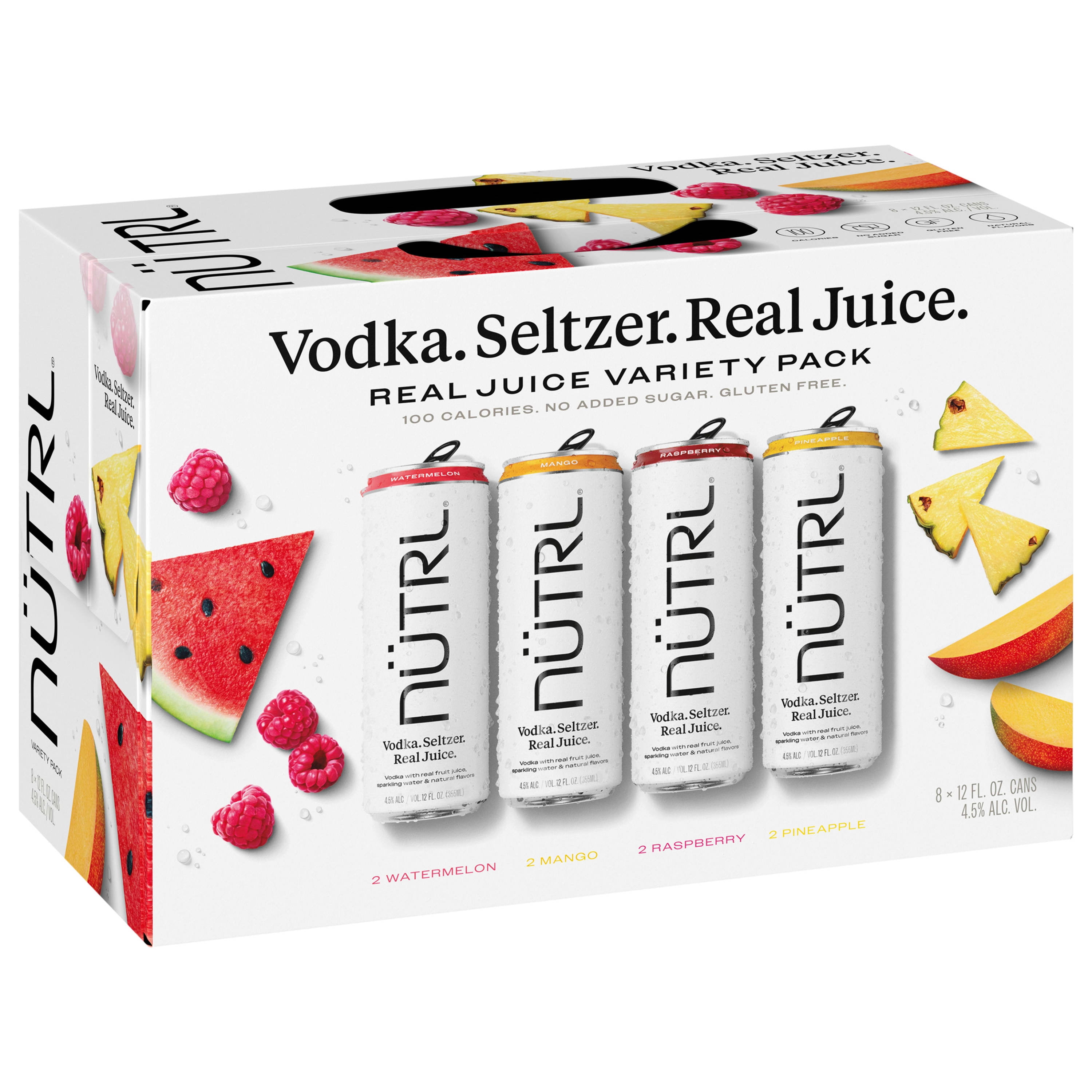 Nutrl Vodka Hard Seltzer Variety Pack Vodka Seltzer 8 Pack 12 Fl Oz 