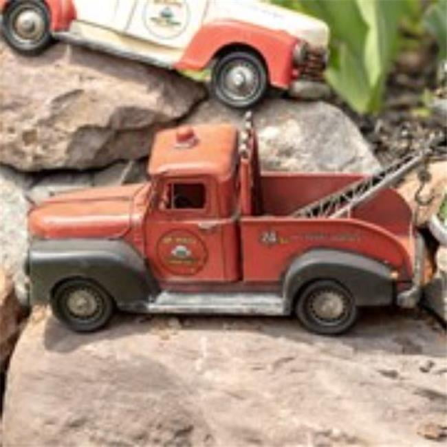 Zaer VA1700033 Vintage Iron Tow Truck, Red & Black