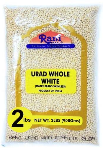 Rani Urid / Urad Whole Gota White (Matpe Beans Skinless) Indian Lentils, 32oz (2lbs) 907g ~ All Natural | Gluten Friendly | NON-GMO | Vegan