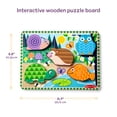 thumbnail image 4 of Melissa & Doug Forest Friends Touch & Feel Wooden Puzzle, 5-Piece Chunky Toddler Puzzle with Animals & Textured Silicone Puzzle Board Inlays for Ages 2+, 4 of 10