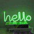 thumbnail image 2 of LED Neon Wall Signs, Hello Neon Word Light,Art Decorative Lights Wall Decor, for Night Light Bright Lamp Words for Baby Room Home, Hotel, Indoor Wedding Party Supplies, 2 of 8