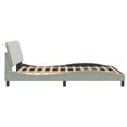 thumbnail image 5 of vidaXL Bed Frame with LED Lights Light Grey 152x203 cm Velvet, 5 of 5