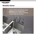 thumbnail image 5 of Houzer MES-3221-1 31.88" x 20.625" 10" , 8" Gourmet Undermount Stainless Steel 60/40 Double Bowl Kitchen Sink, Small Bowl Right, 5 of 6