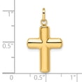 thumbnail image 4 of Auriga Fine Jewelry 14K Yellow Gold Polished Puffed Cross Pendant for Women (L - 25.65mm, W - 14.5mm), 4 of 6
