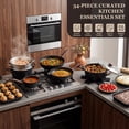 thumbnail image 4 of Kikcoin 34-Piece Pots and Pans Set, Dishwasher-Safe Non Stick Pots and Pans with Utensils, Premium Bakeware and Cookware Set for Kitchen, Black, 4 of 12