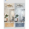 thumbnail image 3 of Zardon 27" Flower Ceiling Fan with LED Lights and Remote Control, Flush Mount Ceiling Fan for Indoor Bedroom Living Room, Low Profile - Black, 3 of 8