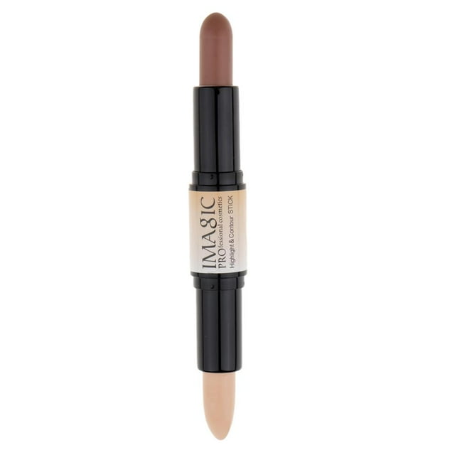 Yinanstore Multifunctional Concealer Contouring Highlight Stick 3D Double-ended 2 Colors for Concealing Blemish Makeup Bright Pen - 1# 1
