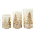 thumbnail image 4 of Hometrends Gold Winter Scene LED Pillar Candle Set with Remote Control, 4 of 6