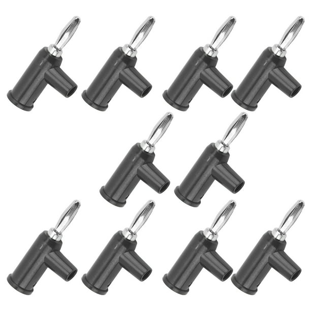 Plátano 10pcs enchufe plátano apilable 4 mm/0.2 pulgadas de latón sin soldador conector de plátano apilable para accesorios de seguridad para accesorios de segurida
