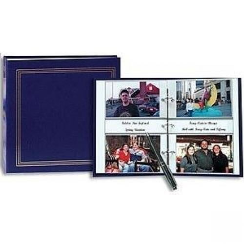 3ring 2up slipin pocket NAVYBLUE binder album for 400 photos 4x6