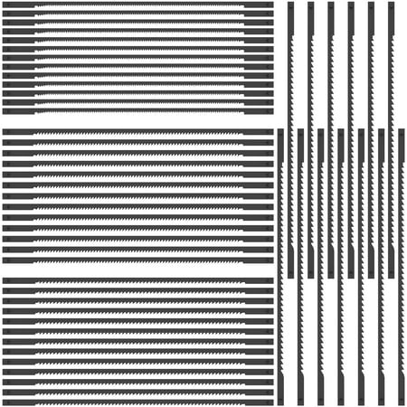 

FUYGRCJ 64Pcs Scroll Saw Blades Set Compatible with 3921 3922 SC165VS 5inch SK5 High Carbon Steel Pin End Saw Blades Assortment Set 10TPI 15TPI 18TPI 24TPI for Hardwood Softwood
