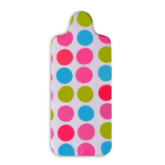 SLIETON Extra Large 54 x 20 inches Iron Board Cover,Made of Soft 100% Cotton Easy Installation, Scorch Resistant Surface (Polka Dots)