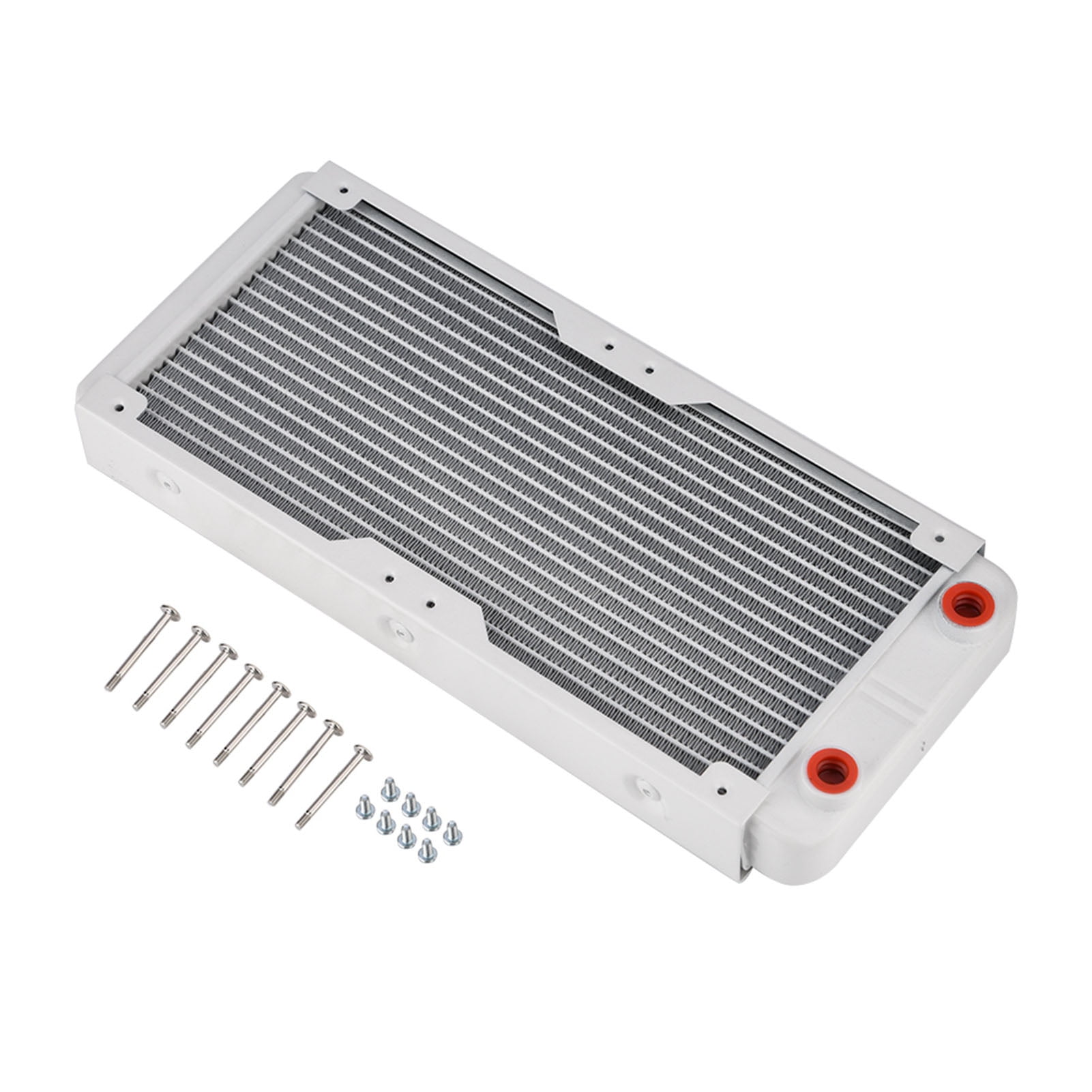 Aluminum Radiator,Water Cooling Computer Aluminum Heat Exchanger Liquid Cooling ,Heat Sink Computer Water Cooling Liquid Heat Exchanger,White[240mm]