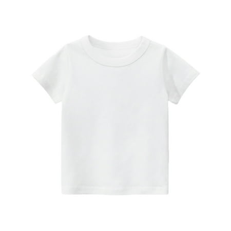 

Lovely Casual T-Shirts For Children Boys Solid Color O-Neck Short Sleeve Basic Casual Summer Tees Tops Holiday Vacation Seaside Loose Cozy Tshirts