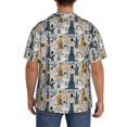 thumbnail image 5 of KLL Llama and Cactus1 Print Men's Shirt Short Sleeve Button Down Summer Cuba Beach Shirts- Medium, 5 of 7