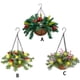 thumbnail image 4 of Bewildely Cesta colgante navideña de bolas rojas y verdes vibrantes para exteriores Kits de decoración para fiestas H1-19, 4 of 6