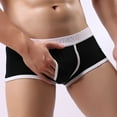thumbnail image 4 of WILLBEST Pantalones Cortos para Hombre, Ropa Interior, Calzoncillos para Hombre, Calzoncillos Sólidos con Bolsa, Pantalones Cortos, Ropa Interior Sexy Transpirable para Hombre., 4 of 4