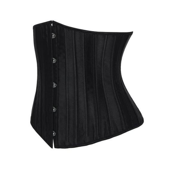 FALEXO Womens Satin Corset Waist Training Brocade Corset 12Pcs Plastic Bones Waist Training Corsets Bustier Top Slimmer Shapewear