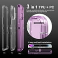 thumbnail image 2 of For iPhone 12 Pro Max [6.7-inch] Heavy Duty Shockproof Protection Phone Cases, Anti-Drop, Triple Layer Transparent Protective Back Cover Case, 2 of 6