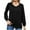 Black-29, variant on Womens Fall Tops Ruched V Neck Loose Fit Tunic Blouse Long Sleeve Formal Bussiness Work Shirt