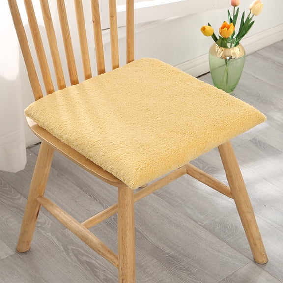 Suncoda Seat Cushion, Foam Cushion Office Chair Chair Cushion Teddy Velvet Stool Dining Table Dining Chair Winter Thickening Warm Seat Cushion