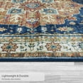 thumbnail image 4 of Washable Skid-Resistant Accent Rug Geometric Blue Multi 24" x 48", 4 of 9