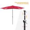 thumbnail image 4 of CHYVARY 10 x 7 ft LED Outdoor Patio Rectangle Aluminum Frame Table Umbrellas for Deck,Garden and Poolside,Red, 4 of 9