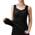 thumbnail image 2 of GJSYRH Womens Sleeveless Thermal Tank Tops Comfy Lace Warm Camisole Basic Thin Comfy Underwear Fall Baselayer V Neck Vest, 2 of 4
