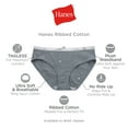 thumbnail image 3 of Hanes Women's Super Value Bonus Ribbed Cotton Hipster Underwear, 6+3 Bonus Pack, 3 of 4