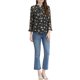 thumbnail image 2 of INSPIRAR CHIC Blusa de Otoño para Mujer con Mangas Largas, Cuello con Lazo, Volantes y Estampado Floral en Negro, 2 of 6
