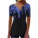thumbnail image 2 of ICHUANYI ClearanceWomen Fashion Casual Printing Short Sleeve Loose Tee Tops Tunic Blouse(Multicolor, XL) ICHUANYI WER20232080500485, 2 of 3