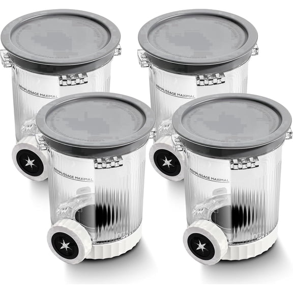 TAVENE Creami Containers 4 Pack, Pints and Lids Compatible with Ninja Swirl Ice Cream NC700 NC701
