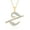 Yellow Gold, variant on Lumineux Genuine Diamond Accent Initial Necklace for Women in 18K Yellow Gold Plated Brass ( Letter Z)