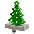 thumbnail image 6 of Northlight LED Lighted Shiny Christmas Tree Stocking Holder - 7" - Silver and Green, 6 of 10