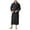 Black, variant on Bathrobe Solid Color Casual Home Indoor Large Long Sleeve Mens, Sleepwear Men's Robe Khaki