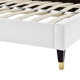 thumbnail image 6 of Modway Daisy Performance Velvet Queen Platform Bed in White, 6 of 7