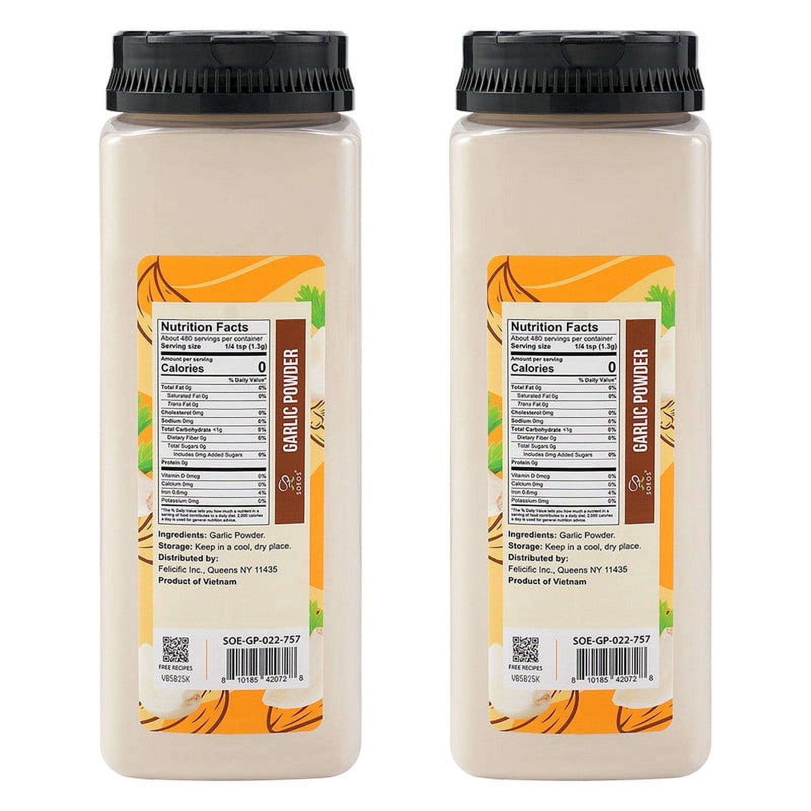 Soeos Garlic Powder, 624g (22oz), 2 Packs, Total of 44 oz, Powdered