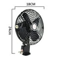 thumbnail image 3 of Metal Construction 12V 24V Car Cooling Fan Quiet Operations For Fuels Efficient Climate Control In Various Vehicle Types, 3 of 8