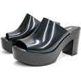 thumbnail image 2 of Melissa Women's Heeled Jelly Mule, Black,8 M US, 2 of 7
