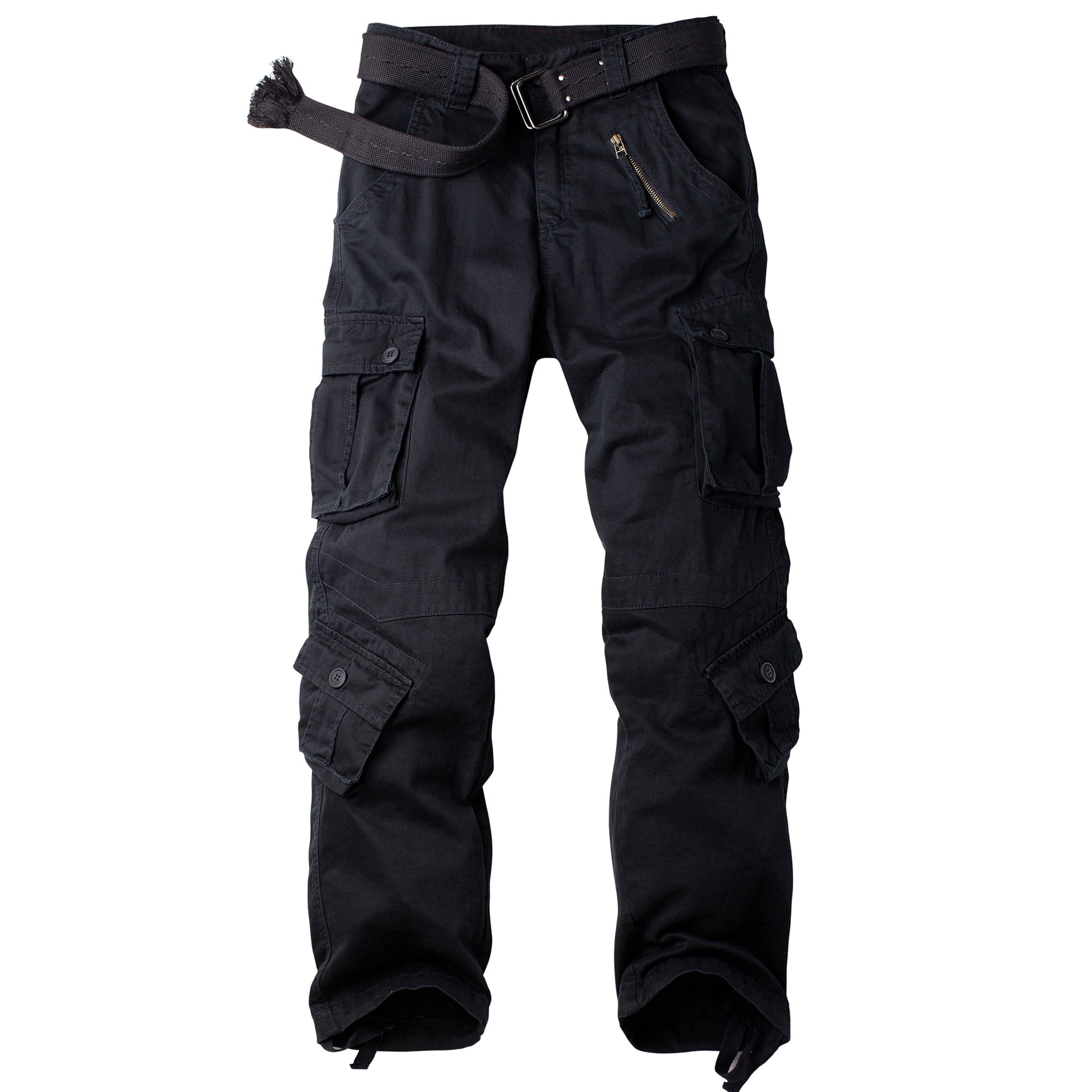 AKARMY Men's Camo Cargo Work Pants Cotton Tactical Ripstop Casual Utility Pants with 8 Pockets