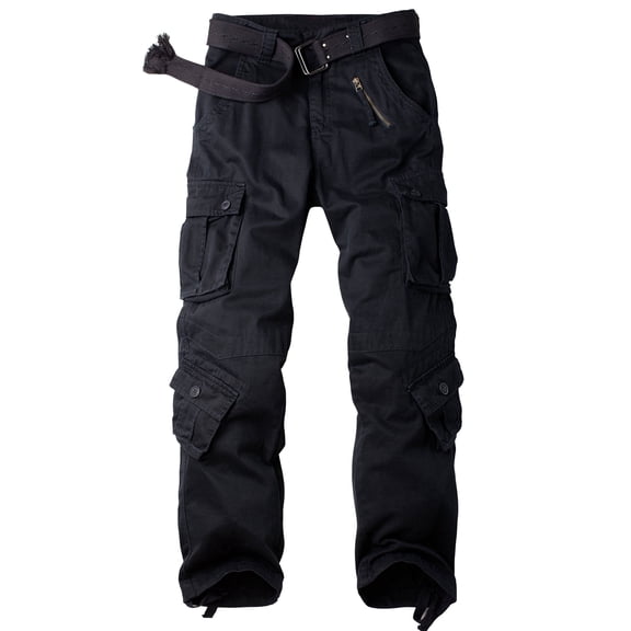 AKARMY Men's Camo Cargo Work Pants Cotton Tactical Ripstop Casual Utility Pants with 8 Pockets